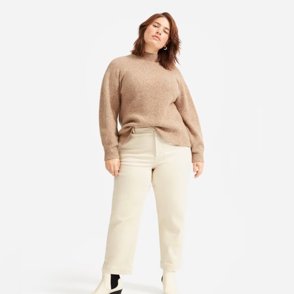 Everlane The Straight Leg Crop pants - Sandstone - Size 2